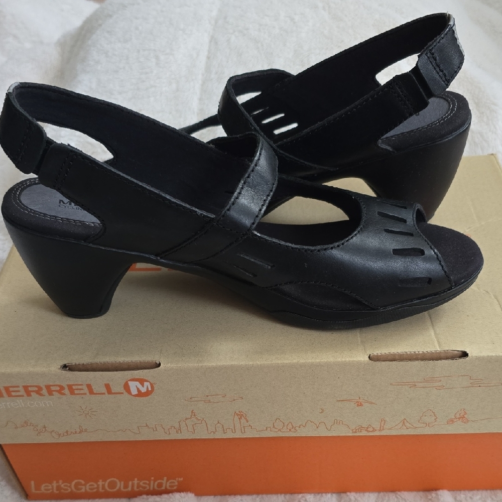 Merrell Women's Black Heeled Sandals